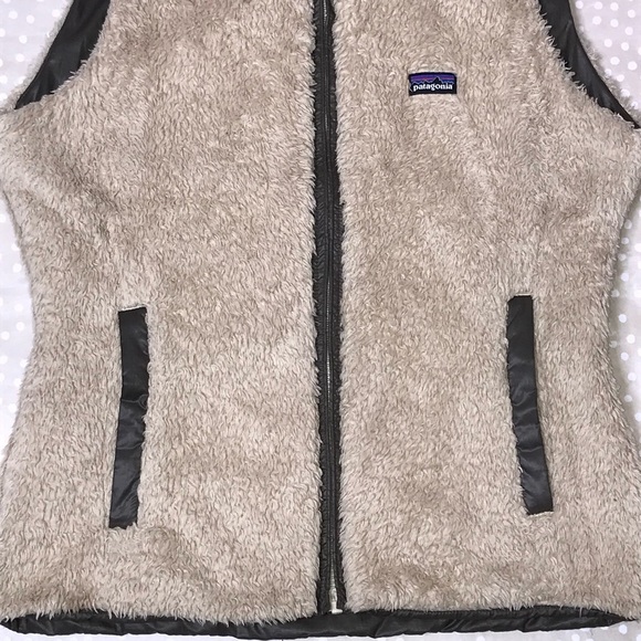 Patagonia Beige Fleece Vest Women Size M Los Gatos - Picture 5 of 8